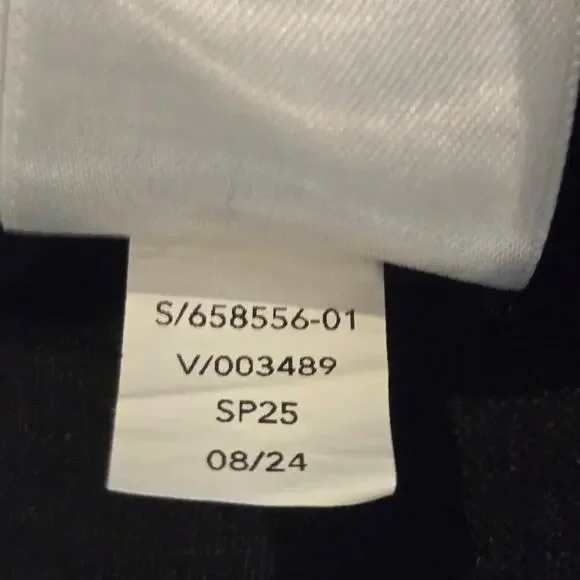 Athleta Retreat High Rise Linen Ankle Pant Black L Elastic Waist Pockets - Picture 11 of 11